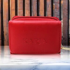 NEW KARIA Women's Small Trifold Wallet Red Great for to Gift Brand High Quality